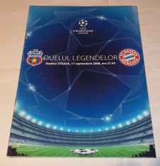 program meci fotbal Steaua Bucuresti - Bayern Munchen (2008, Munich) foto