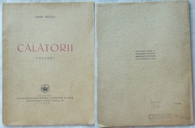 Sanda Movila , Calatorii , Versuri , 1946 , prima editie foto