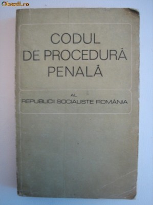 CODUL DE PROCEDURA PENALA AL RSR1968 foto