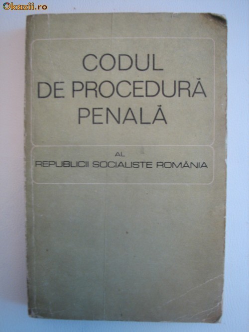 CODUL DE PROCEDURA PENALA AL RSR1968
