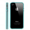 bumper bleu transparent iphone 4 + folie si cablu date