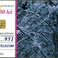 Cartela telefonica Romtelecom, Iarna 2, tiraj 700.000 exemplare, 1 ron