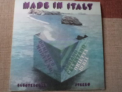 Made in Italy Modugno / Celentano disc vinyl lp selectii muzica italiana usoara italo pop slagare VG+ foto