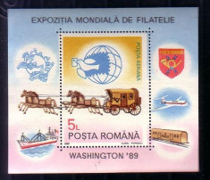 Colita-Expozitia mondiala filatelie Washington 1989 foto