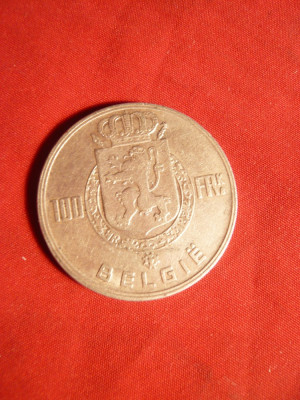 Moneda 100 Fr. Belgia 1948 argint ,cal.F.Buna ,comemorativa foto