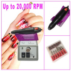 Pila electrica profesionala 20000 RMP pila unghii kit gel uv kit acril kit manichiura freza unghii freza electrica pile electrice CEL MAI MIC PRET ! foto