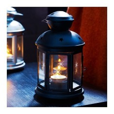 IKEA - ROTERA lampa felinar felinare lumanare parfumata pastila 21cm negru + Garantez cel mai bun pret de pe okazii !! foto