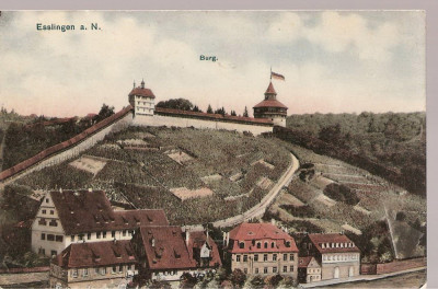 CPI (B2503) GERMANIA, ESSLINGEN BURG, CIRCULATA 24.V.1911, STAMPILA, TIMBRU foto