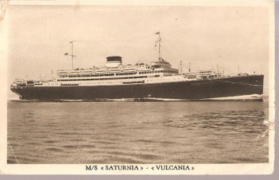 CPI (B2505) NAVA SATURNIA. VULCANIA, CONSULICH LINE TRIESTE, EDITURA RIZZOLI E C. - MILANO, SCRISA SI NECIRCULATA, VAPOR foto