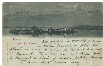 CPI (B2480) GERMANIA. GRUSS VOM CHIEMSEE, EDITURA STEPHAN LUGER, PRIEN A. CHIEMSEE, CIRCULATA , STAMPILE foto