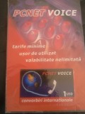 Cartela telefonica PCNET VOICE, convorbiri internationale, 1 $, neutilizata, 10 roni