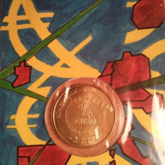 Medalie comemorativa Paris de jumatate euro, 50 roni + 10 roni taxele postale = 60 roni, sigilata, rara, necirculata, arama, nu argint