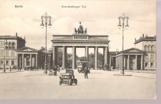 CPI (B2497) GERMANIA, BERLIN, BRANDENBURGER TOR ( POARTA BRANDENBURG ), EDITURA VERLAG GUSTAV MANDEL, SCRISA SI NECIRCULATA, DATATA 191O,
