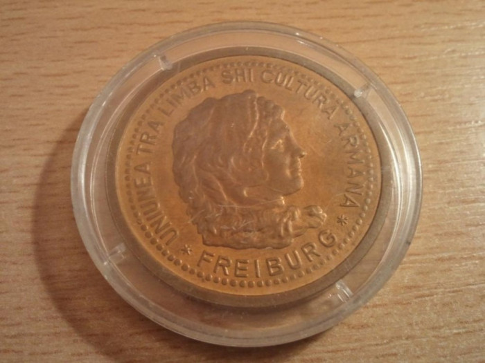 Medalie Uniunea tra limba shi cultura armana Freiburg, 27,51 grame - sigilata -