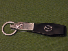 Breloc Mazda piele neagra cutie gratuita foto