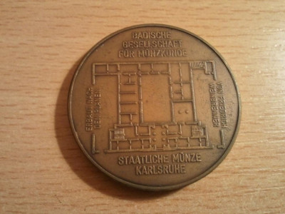 Medalie Karlsruhe Staatliche Munze 28,14 grame foto