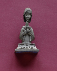 figurina - statueta deosebita din cositor ( peltro ) de mici dimensiuni foto