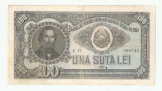 ROMANIA 100 LEI / 1952 foto
