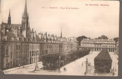 CPI (B2533) FRANTA. NANCY, PLACE DE LA CARRIEREE. LA LORAINE ILLUSTREE, EDITURA P. HELINGER, NECIRCULATA foto