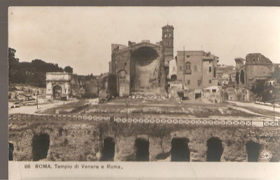 CPI (B2536) ITALIA. ROMA. TEMPIO DI VENERE E ROMA, NECIRCULATA , DATATA 19.VII.1914 foto