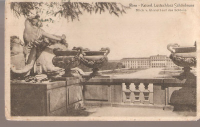 CPI (B2526) AUSTRIA. WIEN, KAISERL. LUSTSCHLOSS SCHONBRUNN, EDITURA W. D. W.,, CIRCULATA 20. 9. 1911, STAMPILA foto