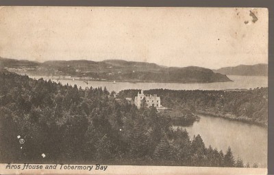 CPI (B2535) SCOTIA. AROS HOUSE AND TOBERMORY BAY, EDITURA VALENTINE&amp;#039;S SERIES, TIPARITA IN MAREA BRITANIE, CIRCULATA 1913, STAMPILE foto