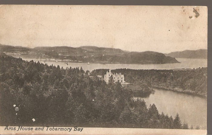 CPI (B2535) SCOTIA. AROS HOUSE AND TOBERMORY BAY, EDITURA VALENTINE&#039;S SERIES, TIPARITA IN MAREA BRITANIE, CIRCULATA 1913, STAMPILE