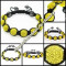 BRATARA SHAMBALLA CITRINE +CUTIE CADOU 9 BILE CRISTALE GALBENE 4 MAGNETI HEMATIT