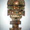 Sculptura, statuie,PERU,Tumi Zeu Al Culturi Chimu,Ceremoniile cultului Soarelui,Bijuterie &amp;icirc;n forma de masca,metal ARAMA tratata