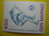 HOPCT SAN MARINO 1986 C.M.SPORT VETERANI SERIE 1 VAL MNH 400 D