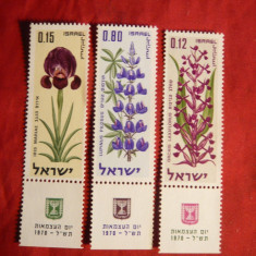 Serie- Flora -Aniv. Independentei 1970 Israel , 3 val.