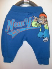 Pantaloni copii cu turul lasat pantalon cu tur lasat trening sport 3/4 foto