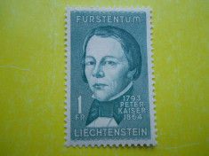 HOPCT LIECHTENSTEIN- PETER KAISER 1793 -1864 / 1 VAL MNH 438A foto