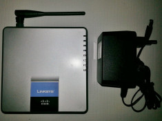 Linksys router ADSL , model: WAG200G (compatibil cu Clicknet Romtelecom abonament ADSL si mufa intrare Modem (RJ11) foto