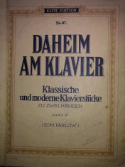 Daheim am Klavier - Klassische und moderne Klavierstuecke zu zwei Haenden foto