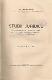 Cumpara ieftin N. Georgean - Studii juridice ( volumul II - 1928 )