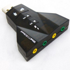 Placa de sunet pe USB, Virtual 7.1, 3D Audio Sound foto