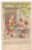 CPI (B2562) FELICITARE , TREI COPII, CIRCULATA 1949, STAMPILA
