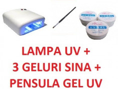 lampa 36 w profesionala unghii false kit set manichiura geluri constructie foto