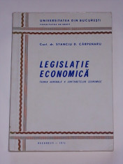 LEGISLATIE ECONOMICA- TEORIA GENERALA A CONTRACTELOR ECONOMICE- STANCIU CARPENARU- 1973 foto