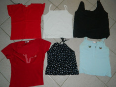 Set/Lot de 6 maieuri/topuri/tricouri pentru dama, marime XS, la pret de unu! foto