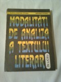 MODALITATI DE ANALIZA A TEXTULUI LITERAR IN LICEU ~ ELENA CRISTINA TATARU