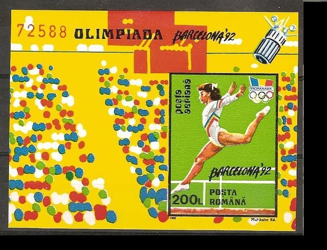 J.O. de vara, Barcelona, 1992, colita nedantelata