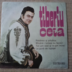 tiberiu ceia pasarea si pitulicu disc vinyl 7" single muzica populara banat VG+