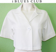 i BLUES CLUB. Sacou BOLERO, scurt, alb, 1 nasture branduit. Marime 40. OUTLET Arad. Articole originale NOI. foto