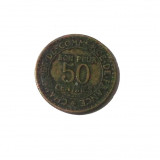 FRANTA 50 CENTIMES 1924 2 g., Aluminum-Bronze, 18 mm Chamber of Commerce NR 2 **, Europa