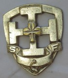 Insigna religioasa?,masonica?,Franta (2,5x 2 cm),metal alb