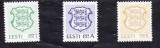 Estonia 1992 - Yv. 197/9 neuzate