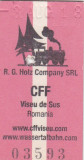 Bilet tren ( Mocanita jud MM) CFF , Viseu de Sus