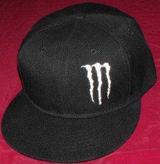 Sapca full cap Monster Energy neagra,cozoroc drept,am XXL(apox 60 cm) foto